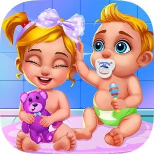 Play baby twins caring day Online