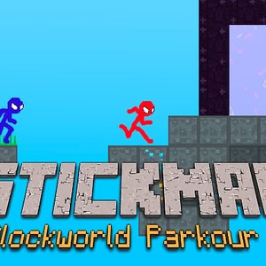Play Stickman Blockworld Parkour 2 Online