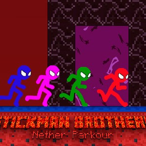 Play Stickman Brothers Nether Parkour Online